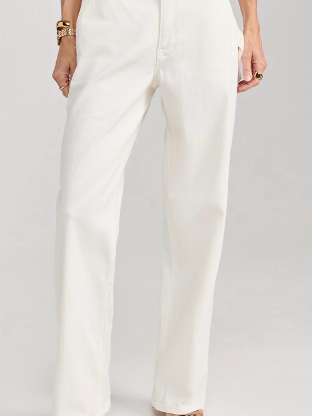 Good American Good ’90s Petite Carpenter Jeans Cloud White